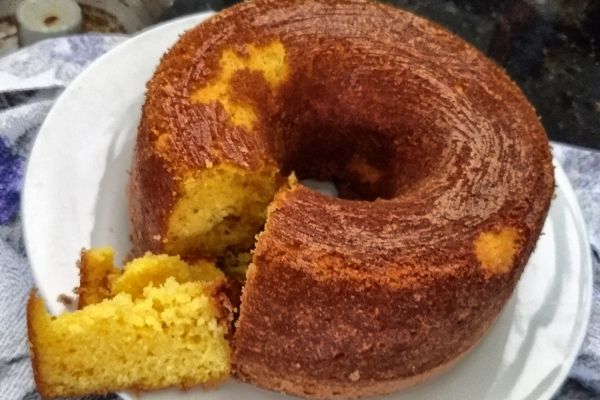 bolo de laranja bolo de laranja cortado